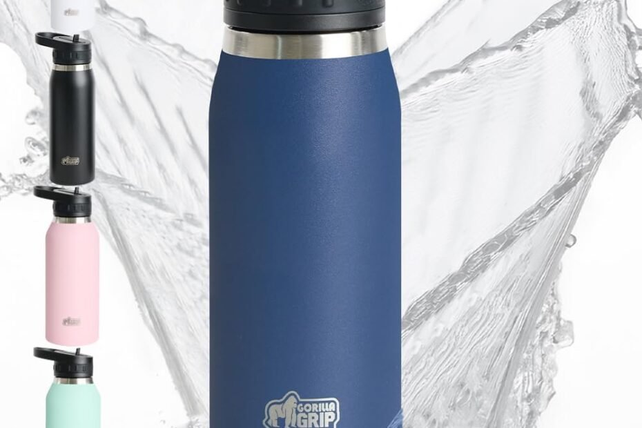 Cool & Convenient: The GORILLA GRIP 24 oz Insulated Water Bottle Review