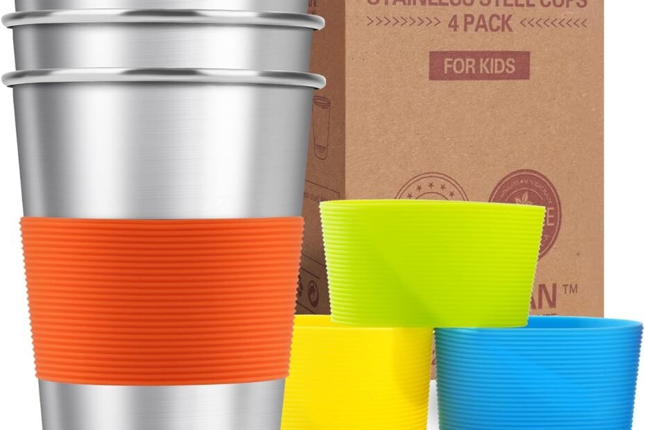 Cool & Safe: Review of Stainless Steel Cups for Kids with Silicone Sleeves