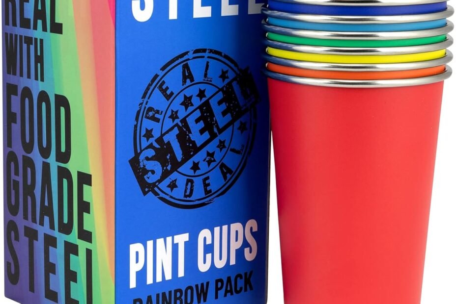Sip in Style: A Review of Rainbow Eco-Friendly Metal Pint Cups