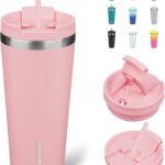 Sip in Style: BJPKPK 22oz Light Pink Stainless Steel Tumbler Review