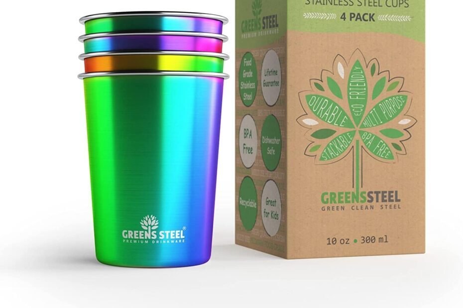 Sip in Style: Greens Steel 10oz Rainbow Tumblers Review for Kids