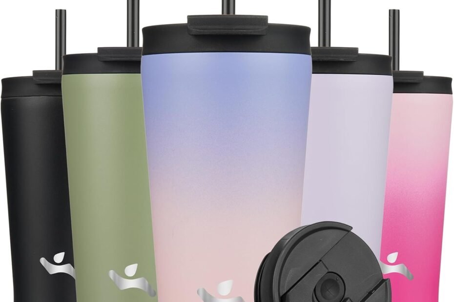 Sip in Style: The Ultimate Review of the 18 OZ Pastel Sunset Insulated Tumbler.