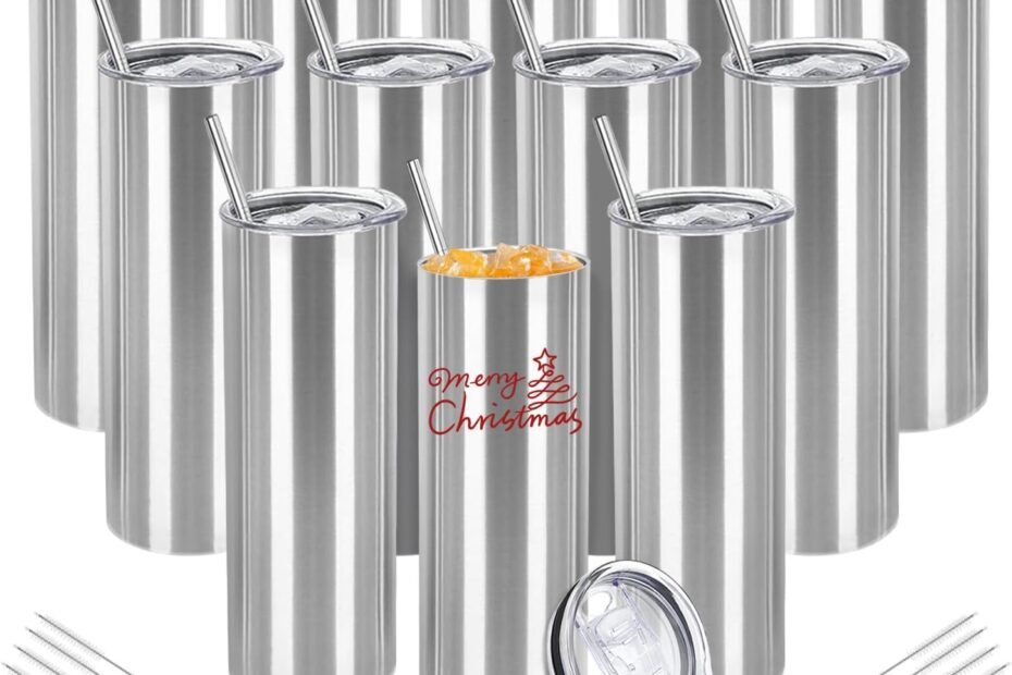 Stay Cool in Style: Review of 12 Pack Stainless Steel Skinny Tumblers!