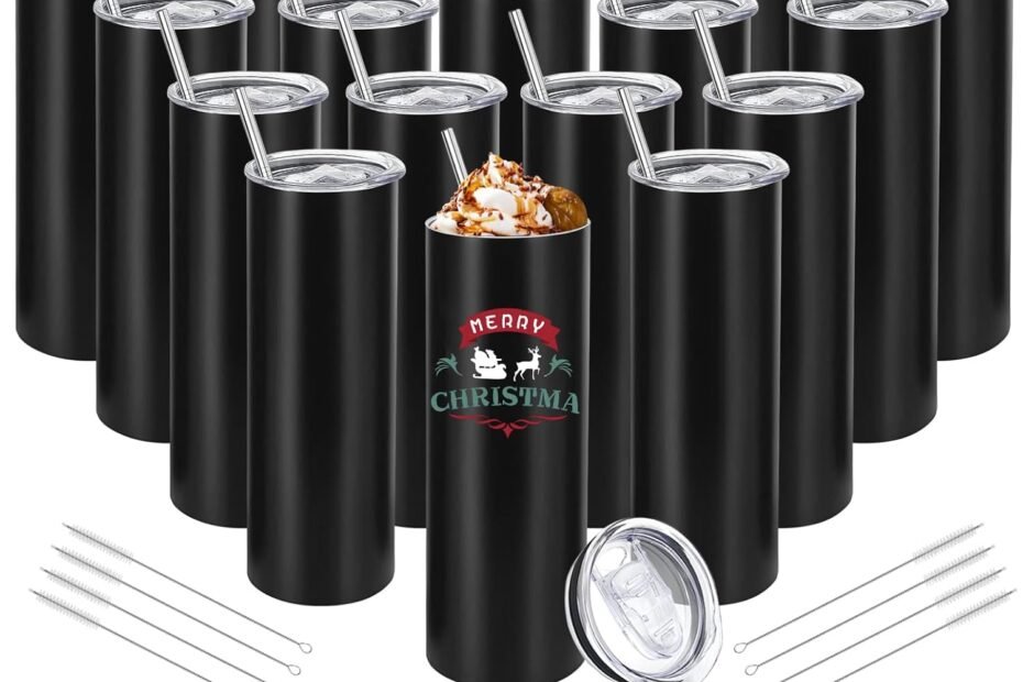 Stay Cool: Review of the 16 Pack Stainless Steel Skinny Tumblers for DIY Gifts