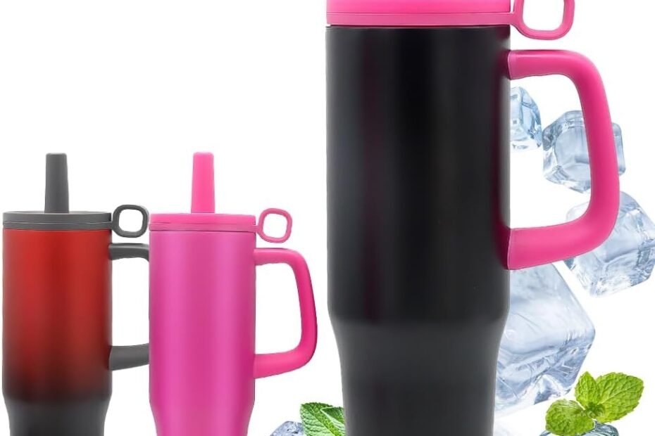 Stay Hydrated Anywhere: Review of the 40 oz Insulated Tumbler with Handle & Straw Lid!