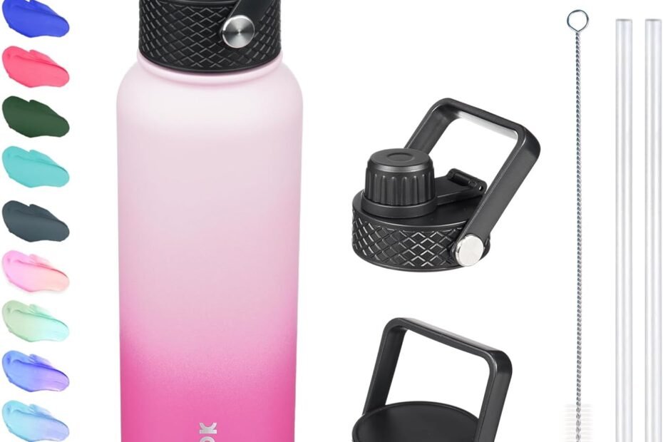 Stay Hydrated in Style: The BJPKPK 40oz Sakura Insulated Water Bottle Review