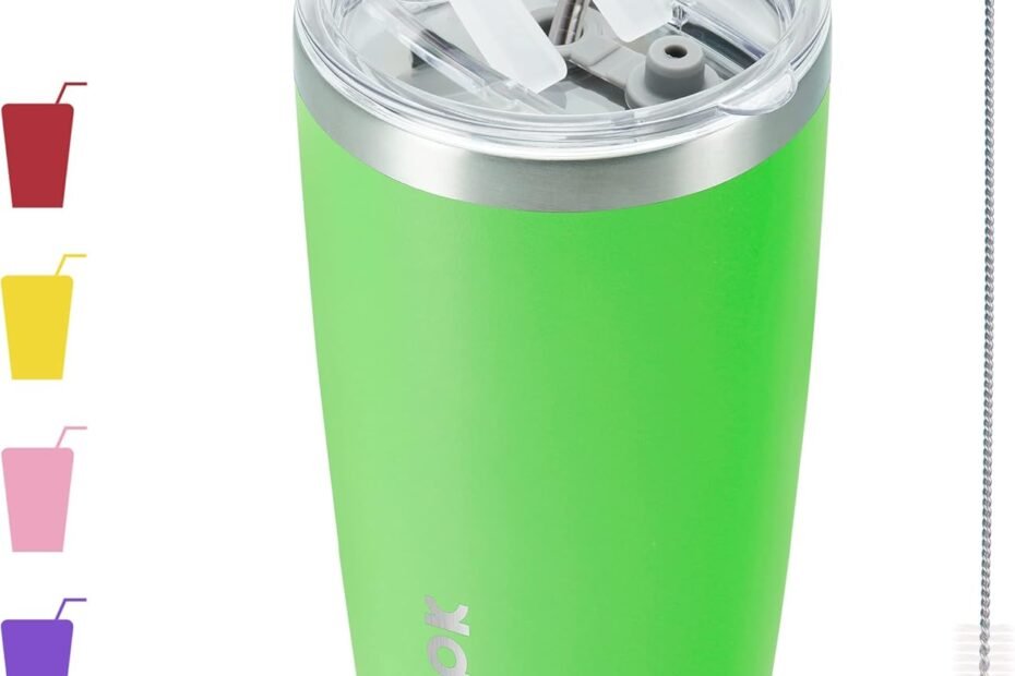 Stay Refreshed: BJPKPK 20 oz Insulated Green Tumbler Review!
