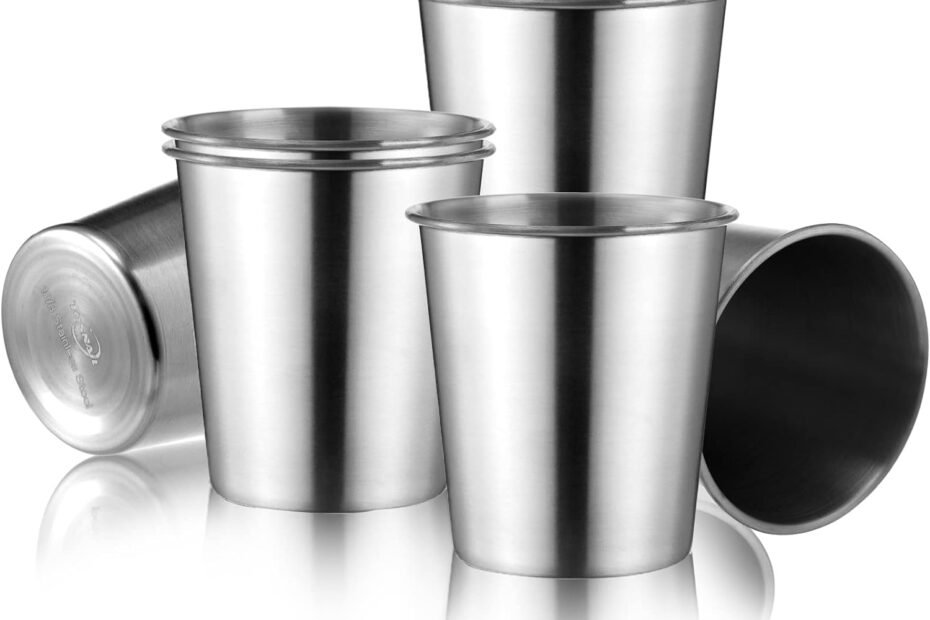 Tosnail 8 Pack Stainless Steel Cups: Unbreakable Tumblers for Everyday Use!