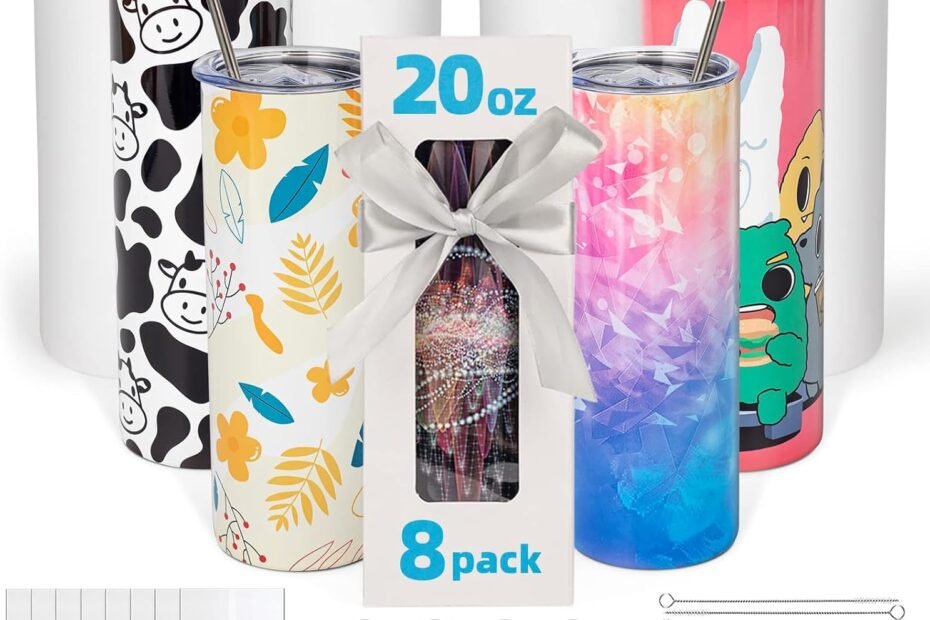 Transform Your Creativity: 8 Pack Sublimation Tumblers for Custom Designs!