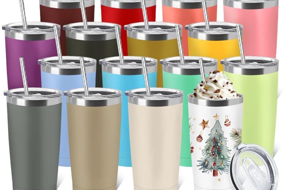 Ultimate 16 Pack Stainless Steel Tumblers: Your Go-To Insulated Travel Mugs for Every Drink!