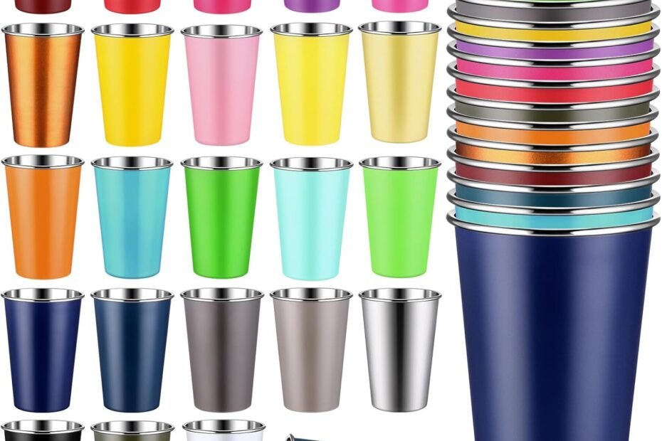 Unleash Color and Durability: Hushee 24 Pack Stainless Steel Pint Cups Review