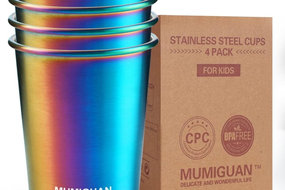 Vibrant & Durable: The Ultimate Review of Rainbow Stainless Steel Cups for Kids!
