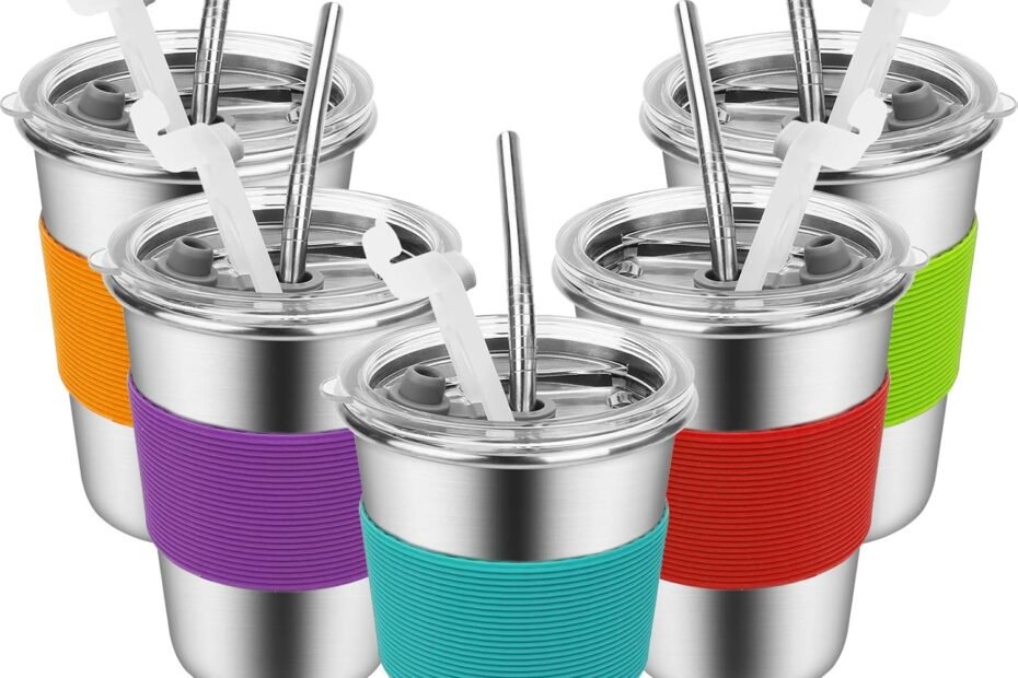 Yummy Sam 12oz Stainless Steel Cups: The Perfect Spill-Proof Solution for Kids!