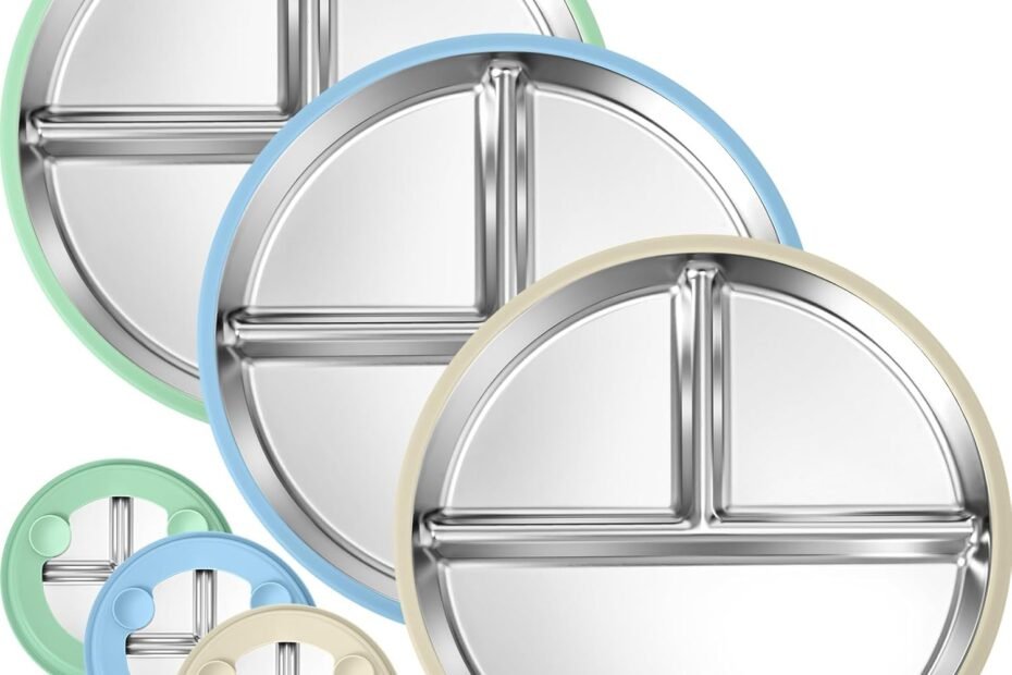 Elevate Mealtime: BUSOHA's 3-Pack Suction Plates for Kids