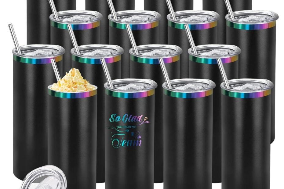 Elevate Your Sips: Unbiased Review of the 16 Pack Rainbow Plated Tumbler Set
