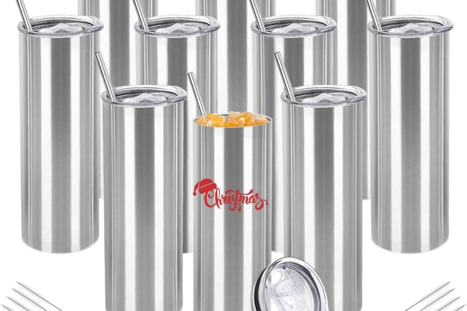 Sip in Style: Review of 10-Pack Stainless Steel Skinny Tumblers for Every Occasion