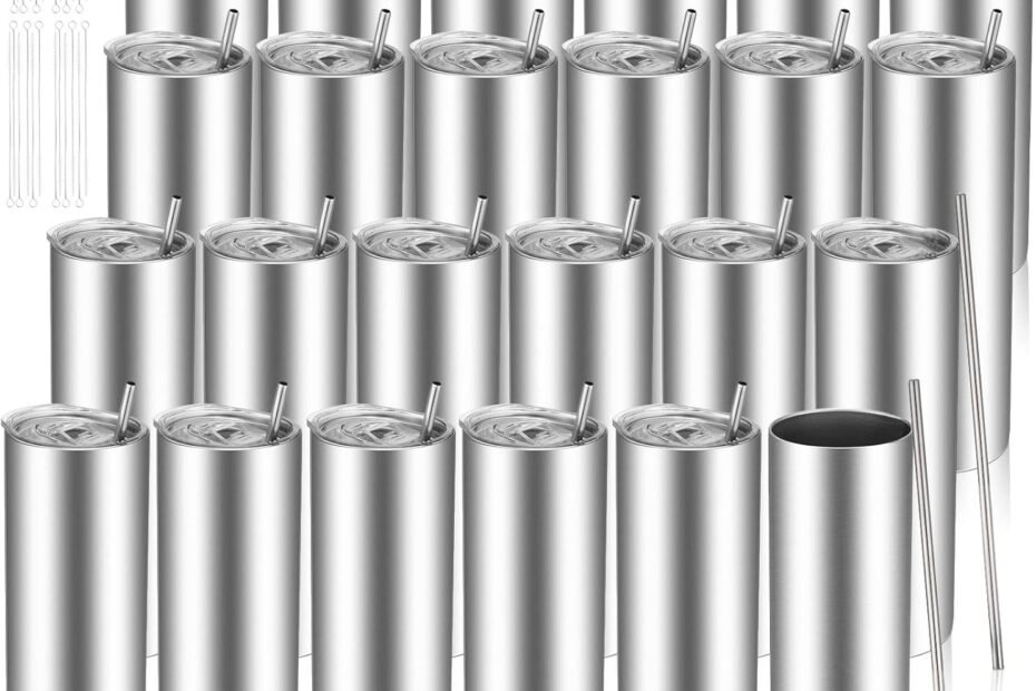 Sip in Style: Review of the 20 oz Stainless Steel Skinny Tumblers for Travel and DIY!