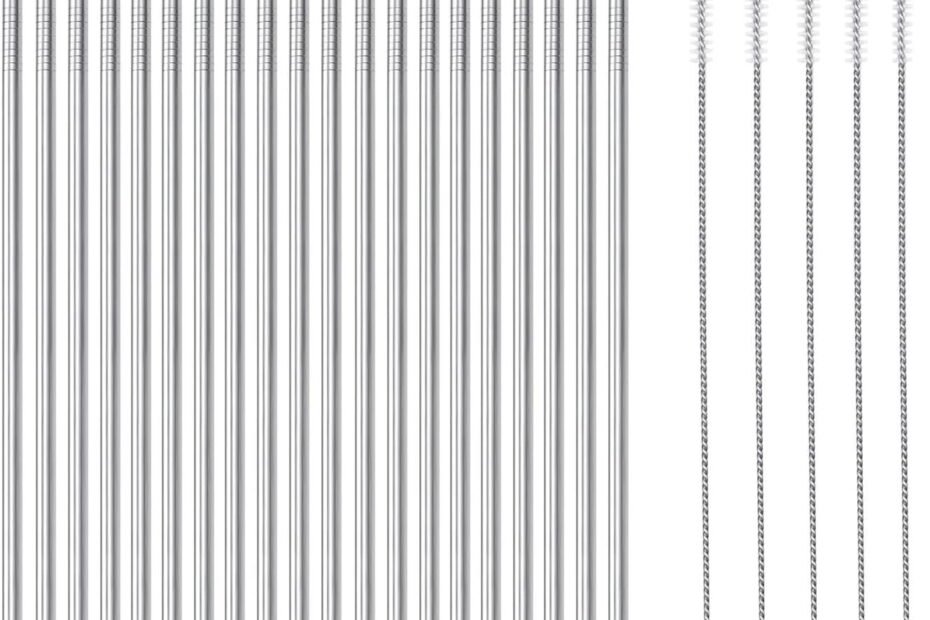 Sip Sustainably: Review of 25 Piece Ultra Long Stainless Steel Straw Set