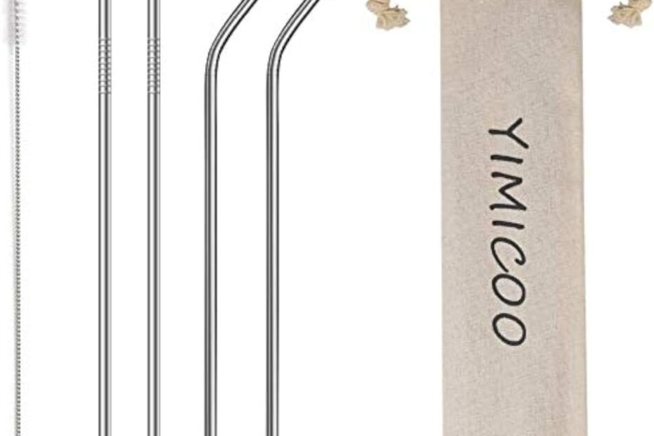 Sip Sustainably: Review of 4PCS Reusable Stainless Steel Straws with Case