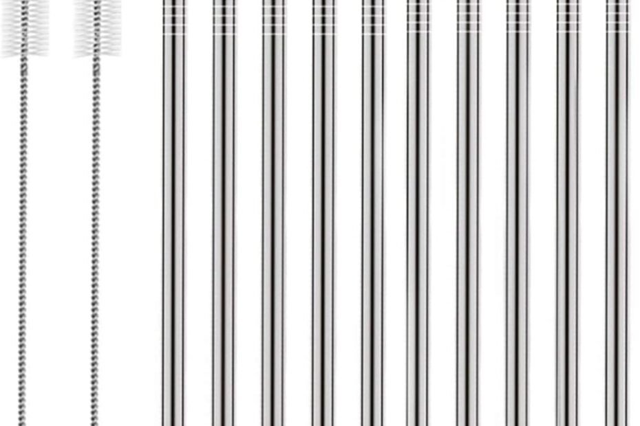 Sip Sustainably: Review of HuaQi's Set of 10 Stainless Steel Reusable Straws