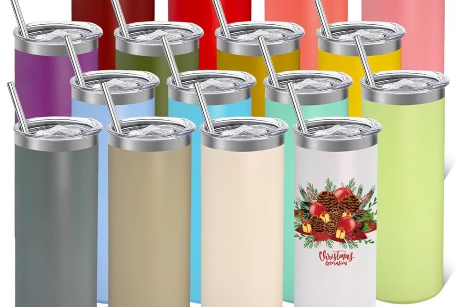 Stay Cool in Style: Review of 16 Pack Stainless Steel Skinny Tumblers for DIY Gifts & Engraving