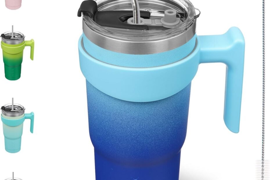 Stay Cool & Stylish: Review of the BJPKPK 20oz Insulated Tumbler with Handle