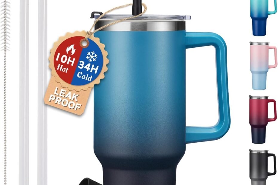 Stay Hydrated Anywhere: The Ultimate Insulated 40 oz Tumbler with Straw!
