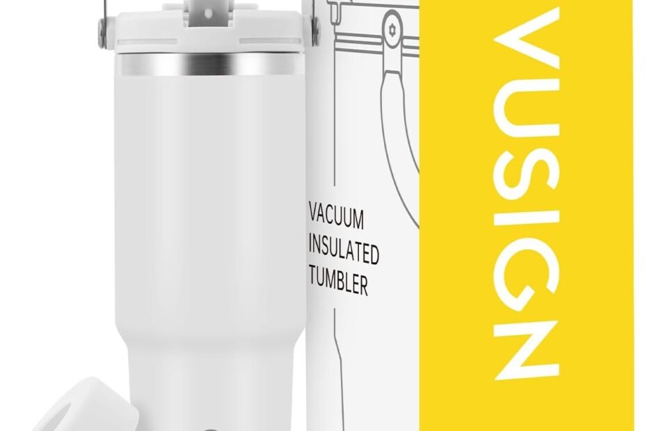 Stay Hydrated in Style: A Review of the VUSIGN 30 oz Tumbler with Handle and Flip Straw