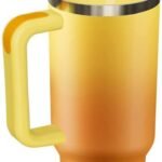 Stay Hydrated in Style: Review of the 40oz Sunset Yellow Stainless Steel Tumbler