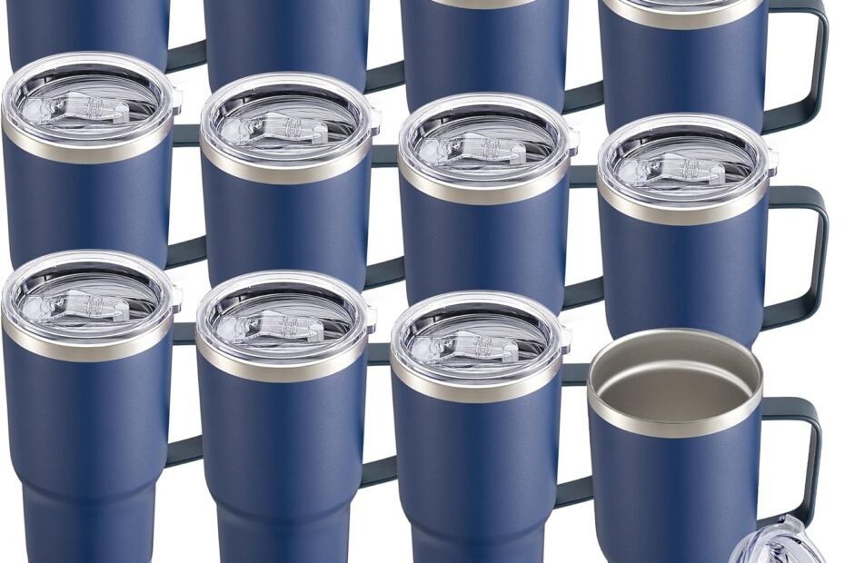 Stay Hydrated in Style: Review of the Navy 20 oz Stainless Steel Tumblers!