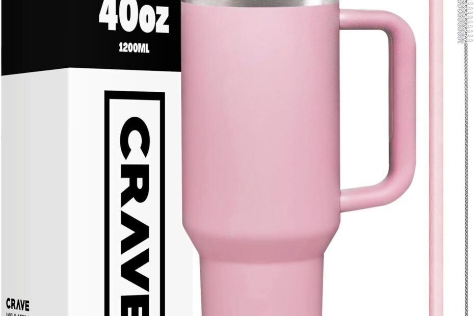 Stay Hydrated in Style: The 40oz Dusty Pink Insulated Tumbler Review