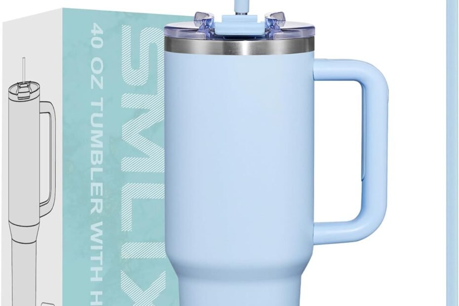 Stay Hydrated in Style: The Ultimate 40 oz Sky Blue Insulated Tumbler Review