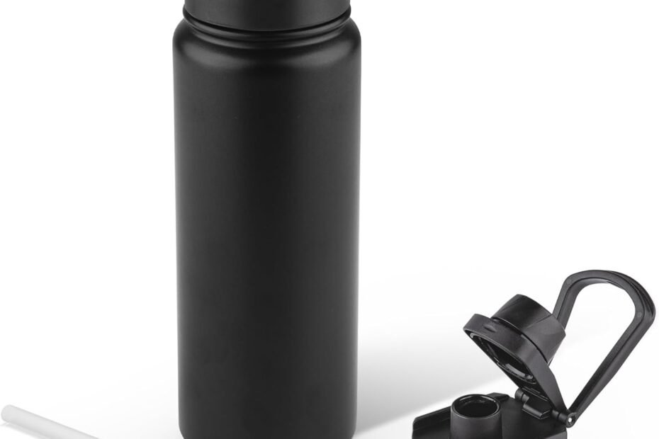Stay Hydrated: Review of the 24 oz Insulated Stainless Steel Water Bottle with Straw Lid