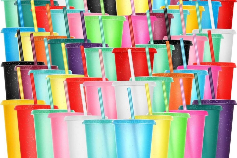 Stylish & Practical: Honeydak 60 Pack Glitter Cups for Every Occasion!
