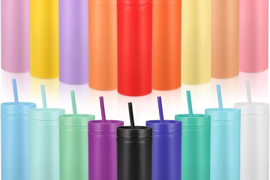 Stylish & Versatile: Review of 18-Piece Skinny Acrylic Tumbler Set for Every Occasion