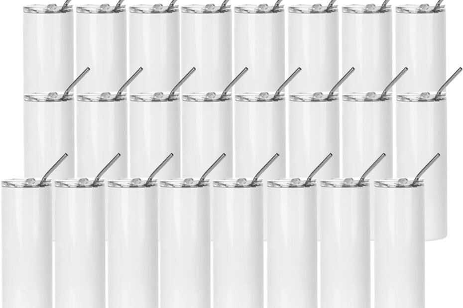 Transform Your Designs with PYD Life 24 Pack Sublimation Tumblers: The Ultimate Blank Canvas for Creativity!