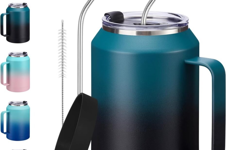Ultimate 32 oz Stainless Steel Tumbler: Your Perfect Travel Companion for Hot and Cold Drinks!