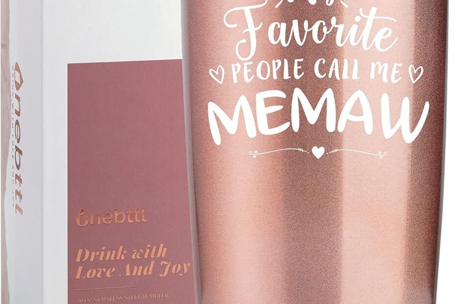 Raise a Toast to Memaw: The Perfect Rose Gold Tumbler for Grandma!