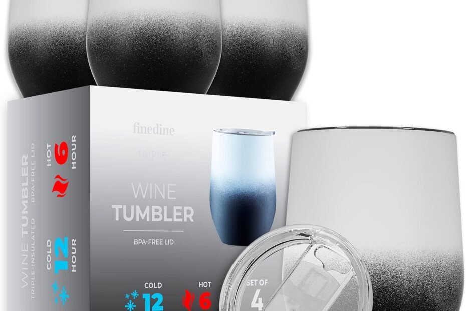 Sip in Style: FineDine Triple Insulated Wine Tumblers for Every Adventure!