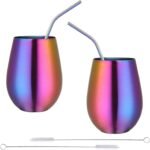 Sip in Style: Review of Buyer Star's 17 oz Rainbow Stainless Steel Wine Glasses