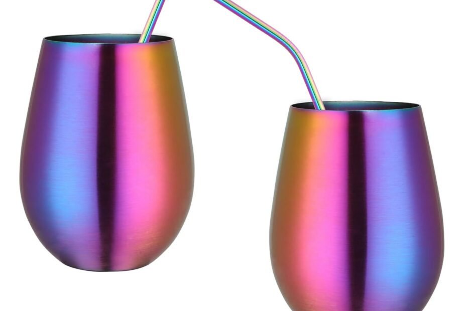 Sip in Style: Review of Buyer Star's 17 oz Rainbow Stainless Steel Wine Glasses