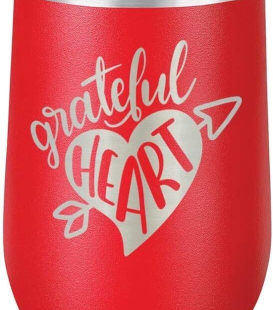 Sip in Style: Review of the Grateful Heart Engraved Red Wine Glass with Lid