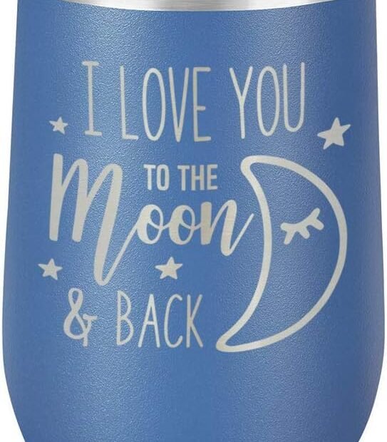 Sip in Style: Review of the I LOVE YOU TO THE MOON AND BACK Stainless Steel Wine Glass