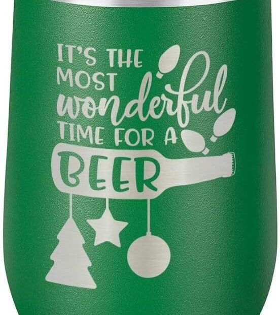 Sip in Style: Review of the 'Most Wonderful Time for a Beer' Stemless Wine Glass