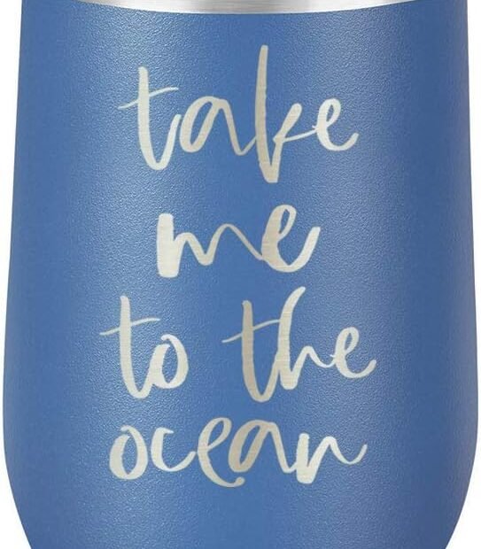 Sip in Style: Review of the Take Me To The Ocean Engraved Wine Glass with Lid!