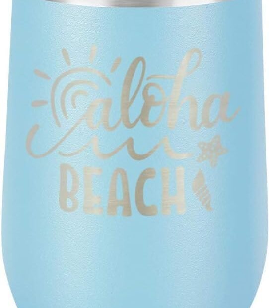 Sip in Style: The Aloha Beach Engraved Stemless Wine Glass Review