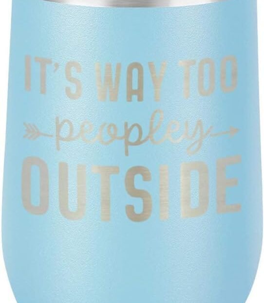 Sip in Style: The 'It's Too Peopley Outside' Stemless Wine Glass Review
