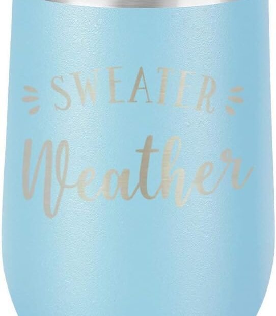 Sip in Style: The SWEATER WEATHER Engraved Wine Glass Review!