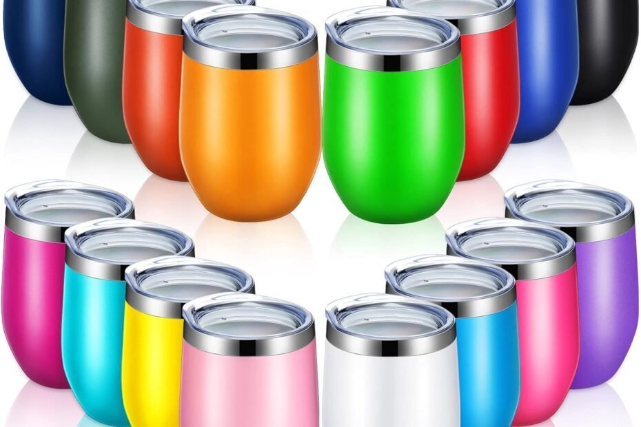 Sip in Style: The Vesici 16 Pack of Insulated Wine Tumblers