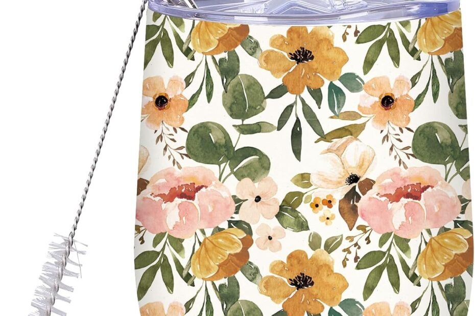 Sip in Style: The Whaline Floral Stainless Steel Wine Tumbler Review